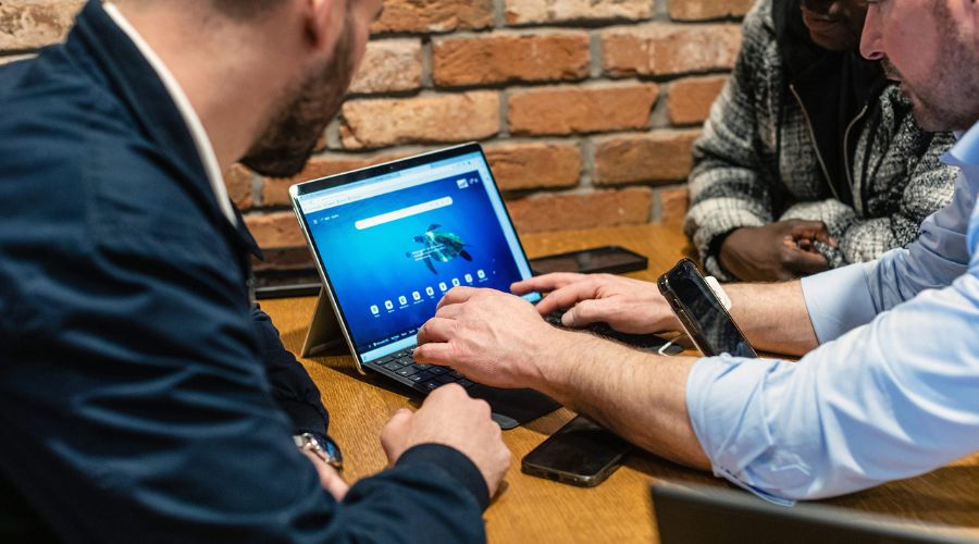 Staff members testing if business broadband is better than home broadband